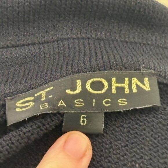 St. John Basics black Santana jacket, US6 - Picture 6 of 7